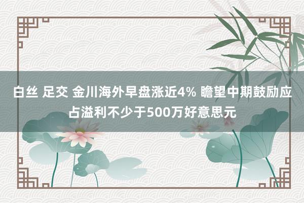 白丝 足交 金川海外早盘涨近4% 瞻望中期鼓励应占溢利不少于500万好意思元