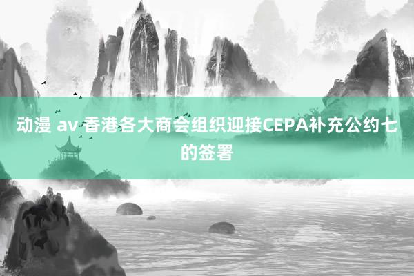 动漫 av 香港各大商会组织迎接CEPA补充公约七的签署